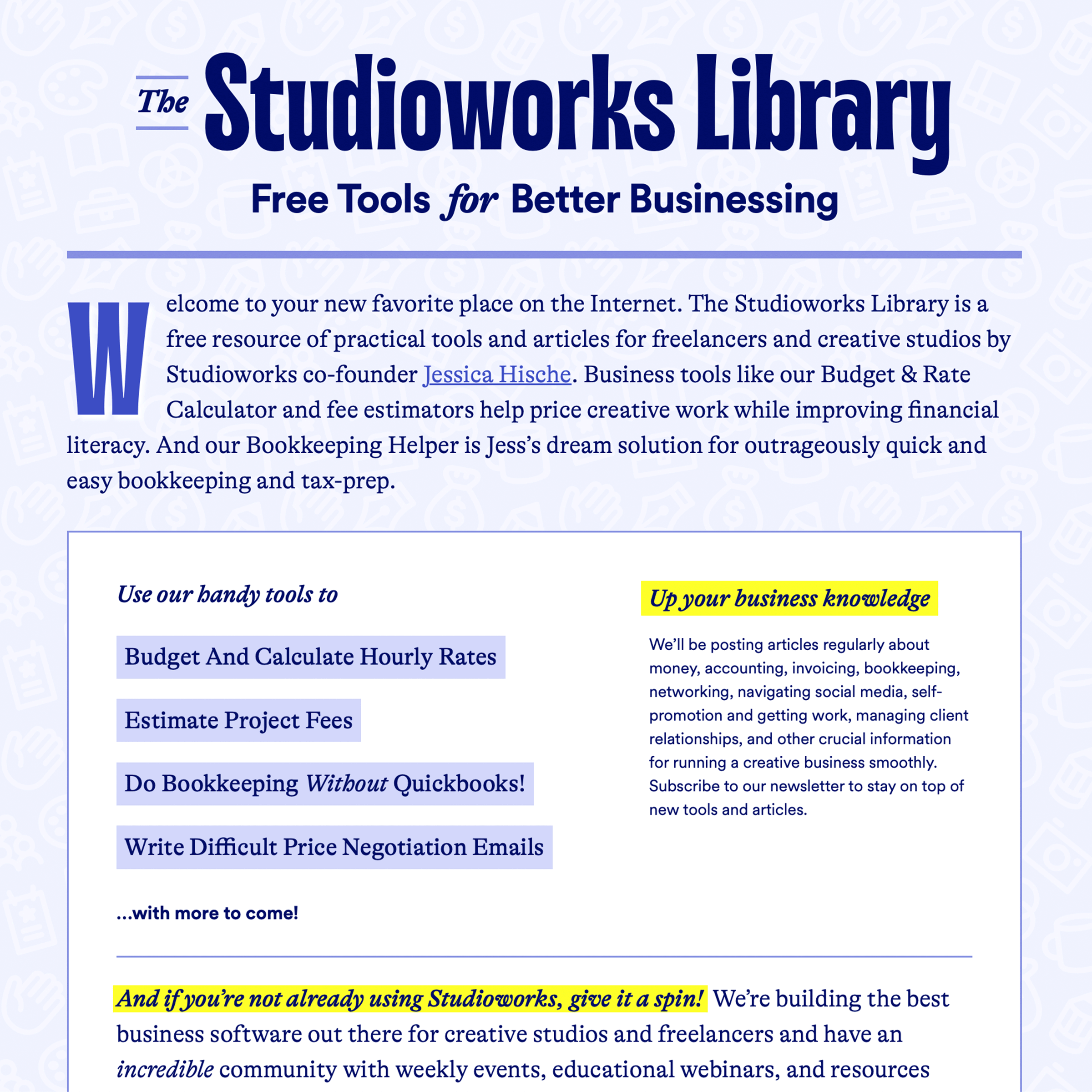 Studioworks community screenshot